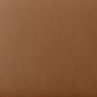 Newton Carmel Faux Leather Square Ottoman