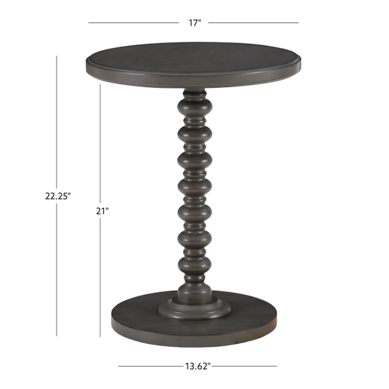 Gray Wood Spindle Side Table