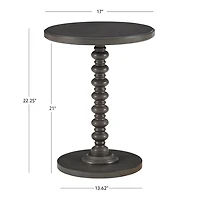 Gray Wood Spindle Side Table