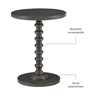Gray Wood Spindle Side Table