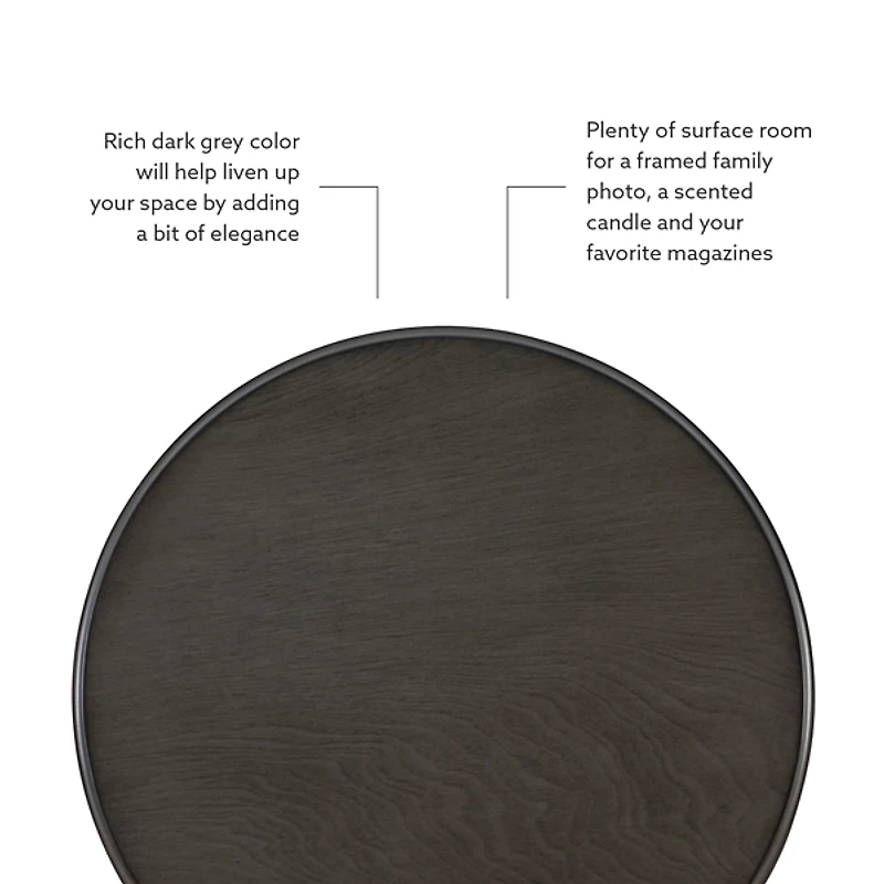 Gray Wood Spindle Side Table