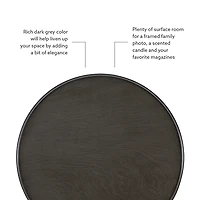 Gray Wood Spindle Side Table