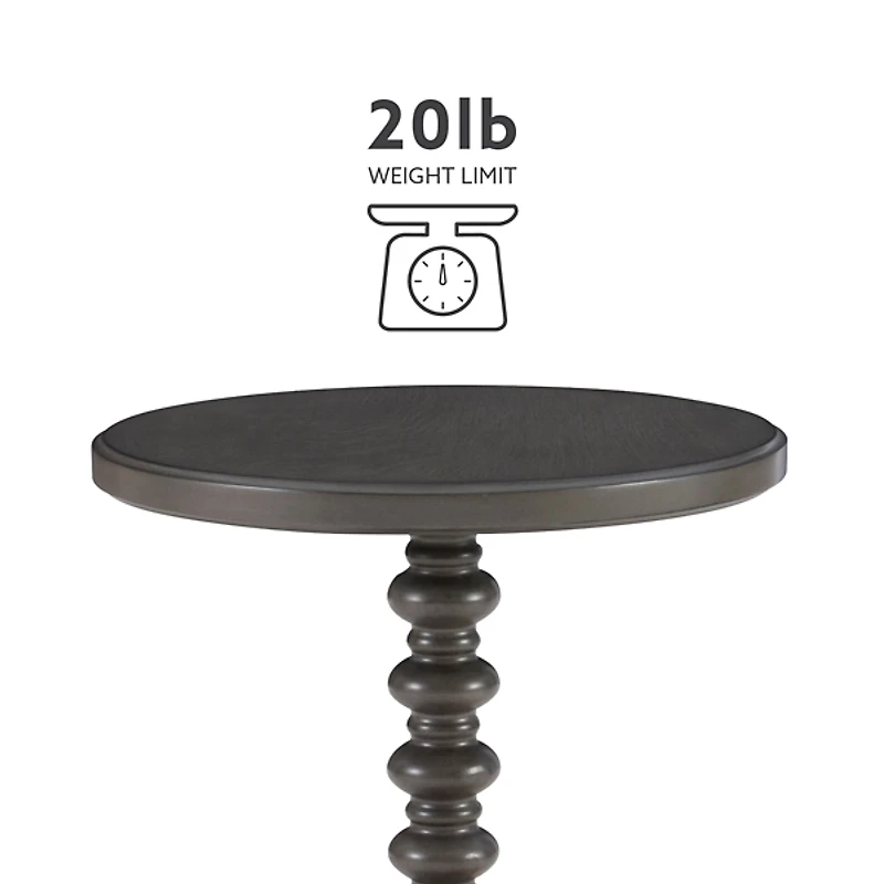 Gray Wood Spindle Side Table