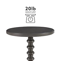 Gray Wood Spindle Side Table