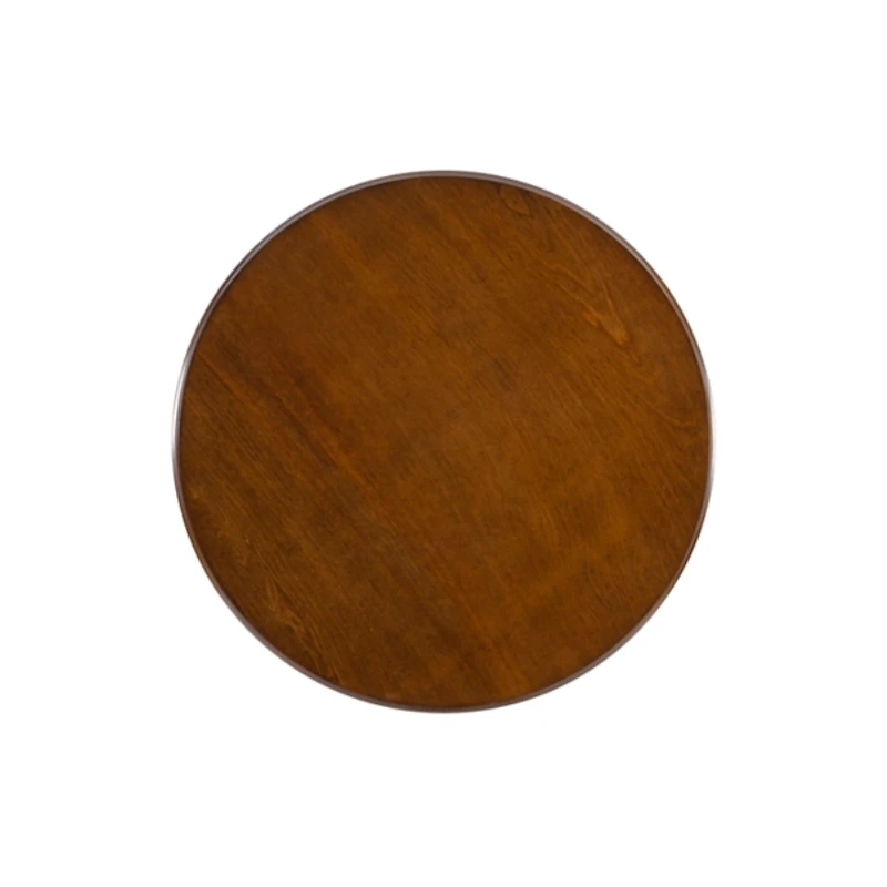 Brown Wood Spindle Side Table