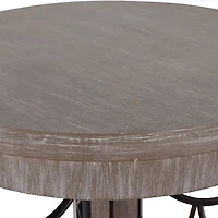 Roberta Gray Wood Decorative Metal Accent Table