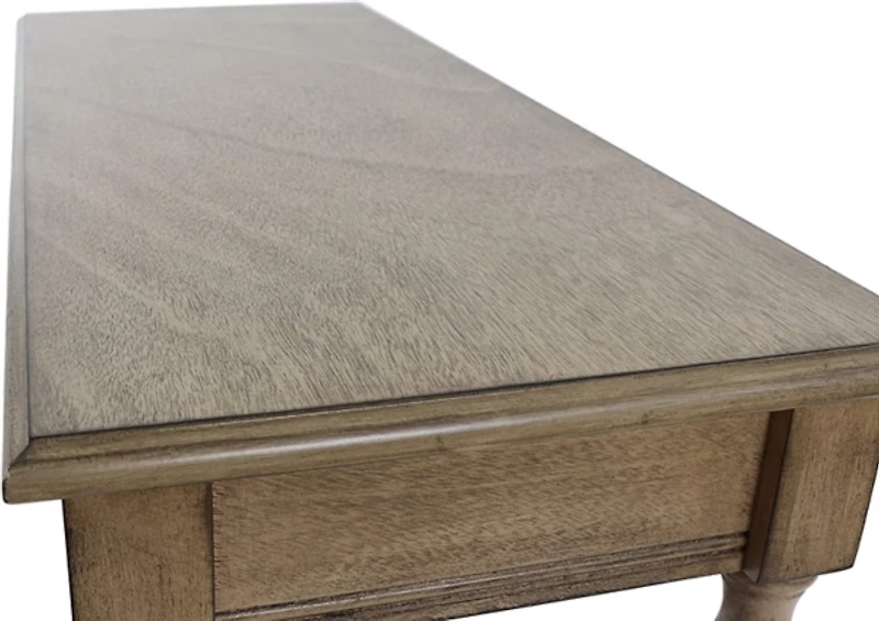 Antique Brown Rectangular Console Table