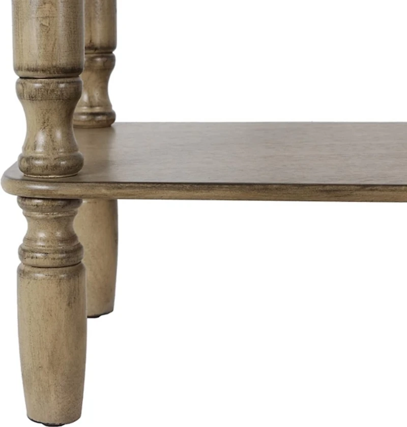 Antique Brown Rectangular Console Table