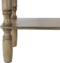 Antique Brown Rectangular Console Table