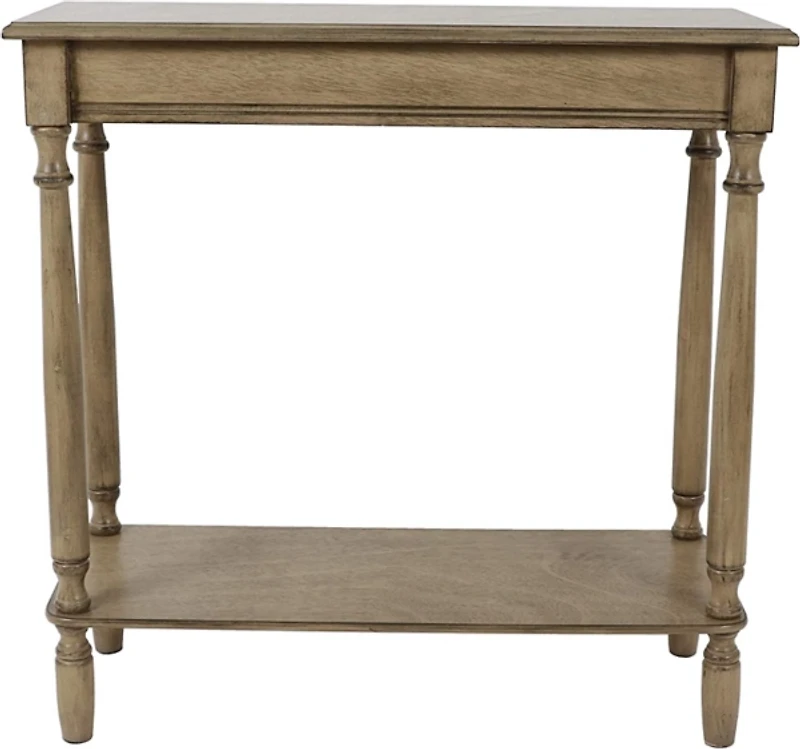 Antique Brown Rectangular Console Table