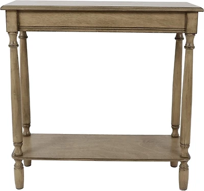 Antique Brown Rectangular Console Table