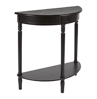 Antique Black Half Round Console Table