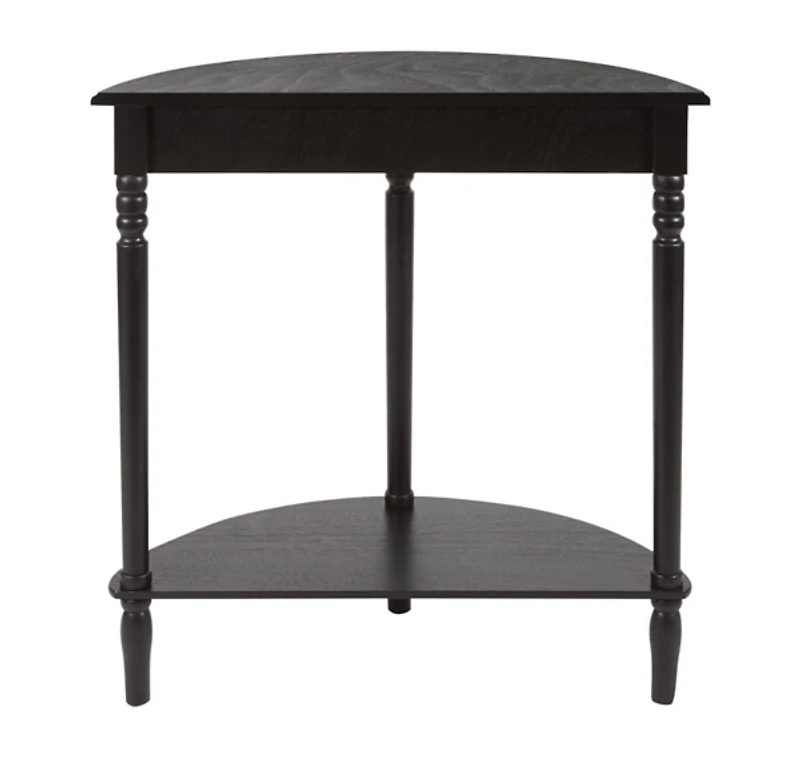 Antique Black Half Round Console Table