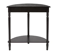 Antique Black Half Round Console Table