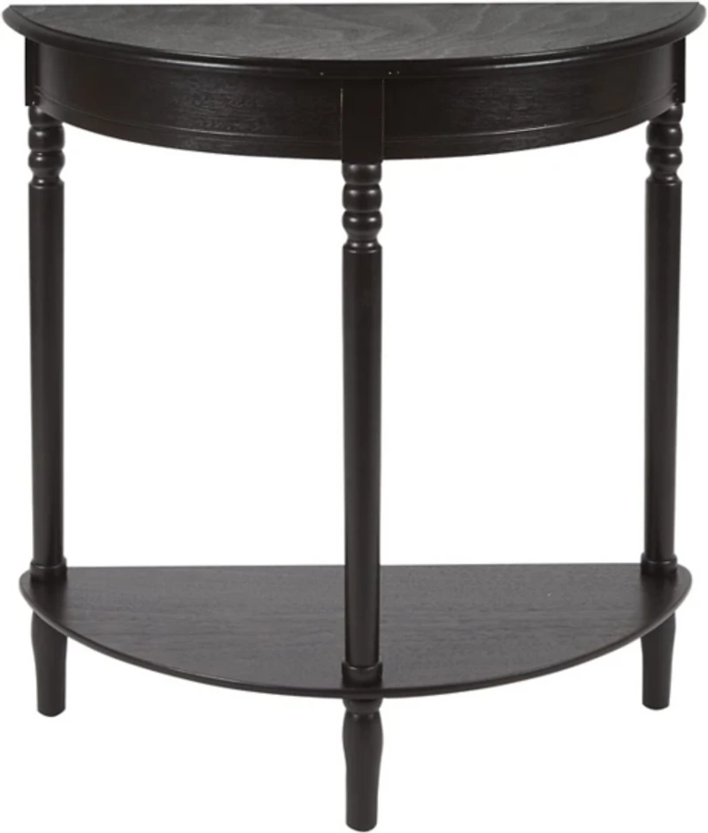 Antique Black Half Round Console Table