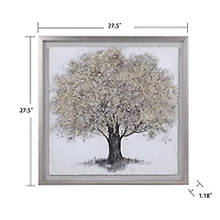 Gold Tree Rice Paper Framed Art Print