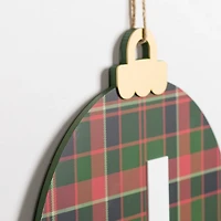 Monogram J Plaid Ornament Wall Plaque