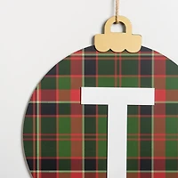Monogram T Plaid Ornament Wall Plaque