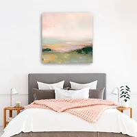 Dark Glowing Valley Canvas Art Print, 40x40 in.