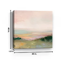 Dark Glowing Valley Canvas Art Print, 40x40 in.