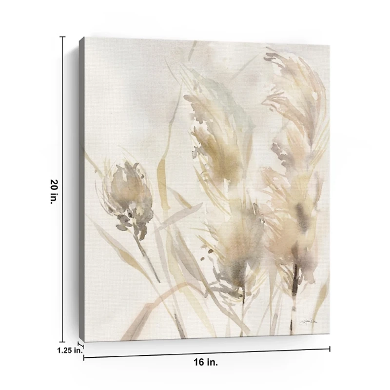 Light Pampas Grasses Canvas Art Print, 16x20 in.