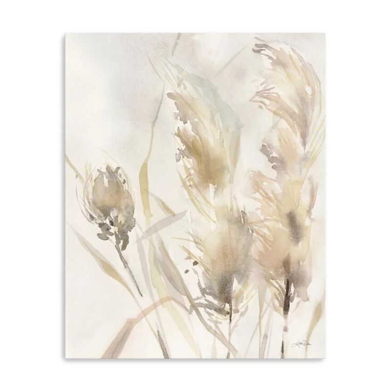 Light Pampas Grasses Canvas Art Print, 16x20 in.