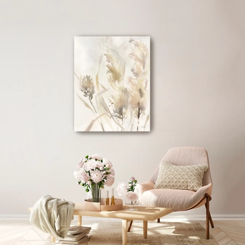 Light Pampas Grasses Canvas Art Print, 24x30 in.