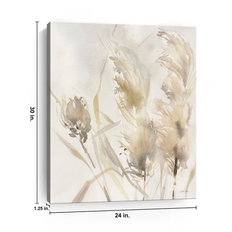 Light Pampas Grasses Canvas Art Print, 24x30 in.