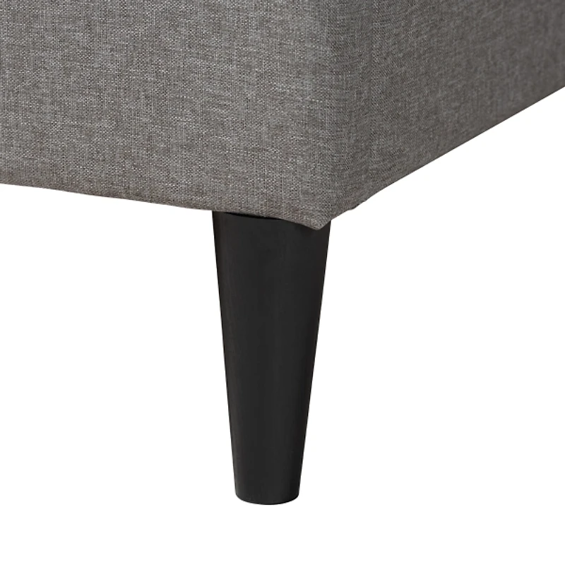 Amala Gray Button Tufted Queen Bed Frame