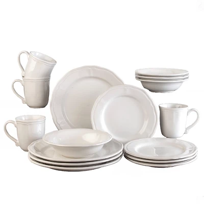 Ceramic Soft Scallop 16-pc. Dinnerware Set