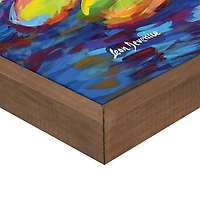 Koi Fish and Water Lilies Framed Canvas Art Print