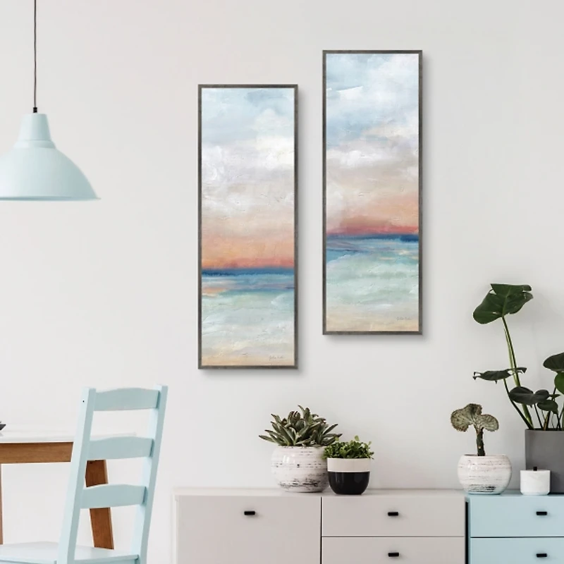 Serene Scene Framed Canvas Art Prints, Set of 2