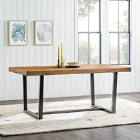 Rustic Oak Wood Dining Table