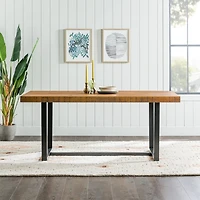 Rustic Oak Wood Dining Table