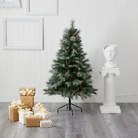 5 ft. Snowy Pine & Pinecones Christmas Tree