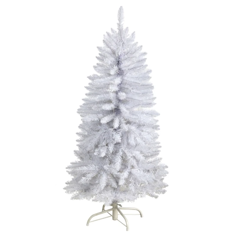 4 ft. Pre-lit Slim White Christmas Tree