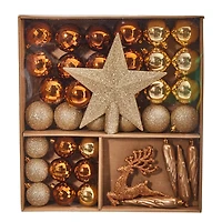 Gold 40-pc. Christmas Ornament & Star Topper Set