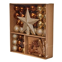 Gold 40-pc. Christmas Ornament & Star Topper Set