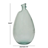 Clear Aqua Recycled Glass Vase