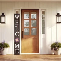 Brown Welcome Spring Porch Board