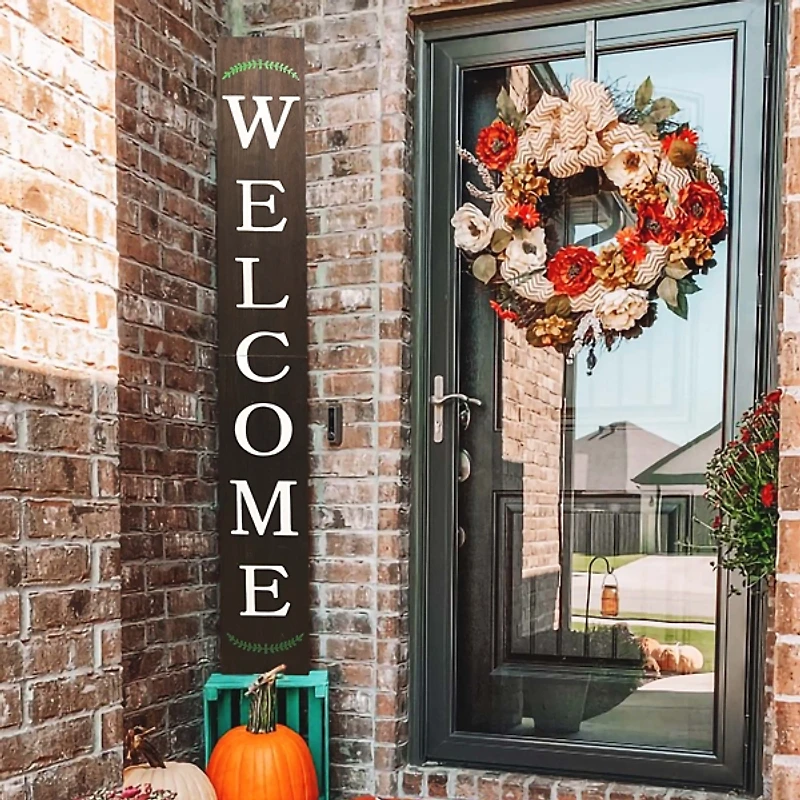 Natural Welcome Laurel Porch Board