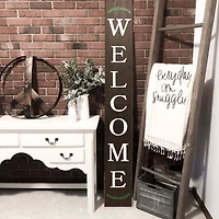 Natural Welcome Laurel Porch Board