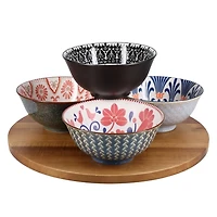 Multi Patterned Ceramic 8-pc. Bowl Set