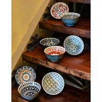 Multi Patterned Ceramic 8-pc. Bowl Set
