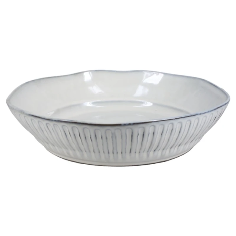 Cream Scalloped Clay 2-pc. Serveware Set