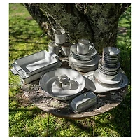 Cream Scalloped Clay 2-pc. Serveware Set