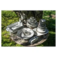 Cream Scalloped Clay 2-pc. Serveware Set