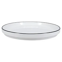 White with Black Rims 16-pc. Dinnerware Set