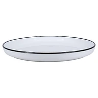 White Porcelain Black Trim 16-pc. Dinnerware Set