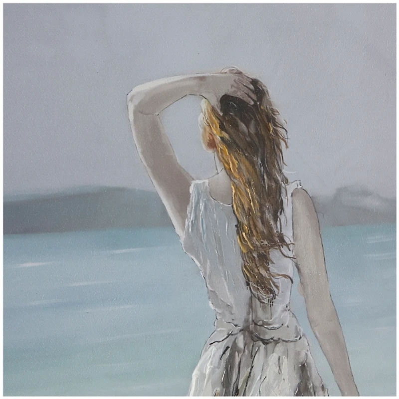 Lady of the Ocean Framed Canvas Art Print